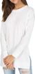 levaca women's fall long sleeve side split pullover tunic tops, casual loose blouses logo