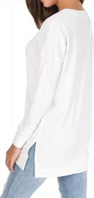 img 1 attached to Levaca Women'S Fall Long Sleeve Side Split Pullover Tunic Tops, Casual Loose Blouses