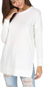 img 2 attached to Levaca Women'S Fall Long Sleeve Side Split Pullover Tunic Tops, Casual Loose Blouses