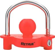 retrue universal coupler lock trailer locks ball hitch trailer hitch lock adjustable security heavy-duty steel fits 1-7/8 inch logo