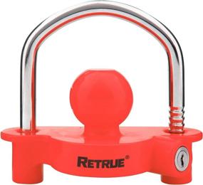 img 1 attached to RETRUE Universal Coupler Lock Trailer Locks Ball Hitch Trailer Hitch Lock Adjustable Security Heavy-Duty Steel Fits 1-7/8 Inch