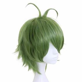 img 3 attached to Men'S Short Natural Wavy Cosplay Wig In Light Green With Wig Cap - Perfect For Anime, Halloween, And Party Dress Up - High-Quality Synthetic Fiber Pastel Wavy Wig - Peluca Verde Claro