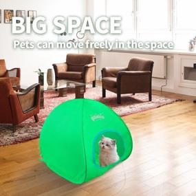 img 1 attached to Foldable Breathable Cat Tent Bed - Portable Pop Up Collapsible Kitten Indoor Outdoor Toy For Cats And Puppies, Random Color.