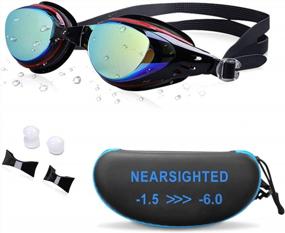 img 4 attached to Shortsighted Swimming Goggles For Nearsighted Swimmers | AIKOTOO