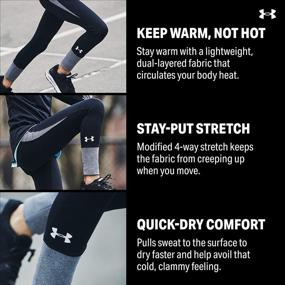 img 2 attached to 👧 Active: Under Armour ColdGear Legging for Black Girls' Clothing