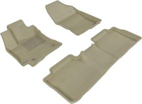 img 4 attached to 🚗 Premium 3D MAXpider Tan Floormats | Fits 2014-2019 Toyota Corolla Kagu 1st & 2nd Row