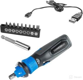 img 1 attached to 🛠️ HAMMERHEAD HCSD040-02 4V Lithium Rechargeable Screwdriver Kit with Patented Circuit Sensor Technology and 9-Piece Bit Set