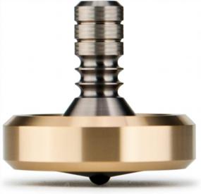 img 4 attached to DjuiinoStar High Precision Spinning Top - Premium Brass Collar And Titanium Stem - EDC Desktop Toy DST-814R With 8-10 Minute Spin Time
