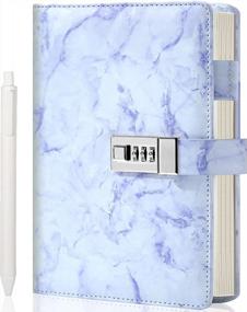 img 4 attached to CAGIE Marble Diary With Lock For Girls And Women, Secret Journal With Lock 192 Pages Waterproof Girls Locked Diary With Pen, Password Locked Journals For Teen Girls, A5 Purple
