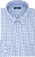 impress in style with izod's check buttondown dress shirt for men - regular fit & stretchable fabric logo