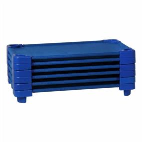 img 4 attached to Get Your Child'S Snooze On With Sprogs Heavy Duty Stackable Daycare Cots - Blue (Pack Of 6)