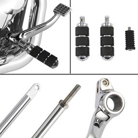 img 2 attached to 🏍️ Harley Sportster XL 883 1200 1991-2003 Chrome Forward Control Pegs Levers & Linkage Kit