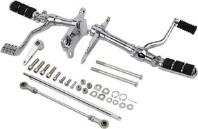 img 4 attached to 🏍️ Harley Sportster XL 883 1200 1991-2003 Chrome Forward Control Pegs Levers & Linkage Kit