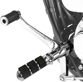 img 1 attached to 🏍️ Harley Sportster XL 883 1200 1991-2003 Chrome Forward Control Pegs Levers & Linkage Kit