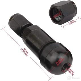 img 3 attached to 🔒 TOMALL TPMS Black Bolt-in Tire Valve Stem Caps: Ensuring Safety with Explosion-Proof Inner Tube Valve