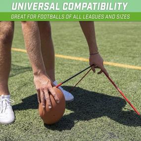 img 1 attached to GoSports Football Kicking Tee, Metal Place Kicking Stand For Field Goal Kicks - Portable Holder Compatible With All Football Sizes, Red
