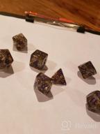 img 1 attached to UDIXI Polyhedral 7-Die D&D Dice Set - Perfect For Dungeons & Dragons, MTG, Pathfinder & Board Games (Green/Silver) review by George Mack
