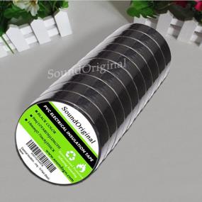 img 2 attached to 10 Pack Soundoriginal Electrical Tape – 3/4-Inch By 30 Feet, 600V Dustproof Adhesive For Home, Auto And Power Circuit Wiring