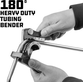 img 1 attached to 🔧 Powerbuilt Fuel and Brake Line Tubing Bender - Flexible Multi-Size Pipe Bender for Copper, Aluminum, Steel, and Brass Pipes - Bend up to 180 Degrees with Ease - Lightweight and Efficient - Product Code 647762