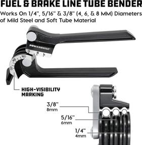 img 3 attached to 🔧 Powerbuilt Fuel and Brake Line Tubing Bender - Flexible Multi-Size Pipe Bender for Copper, Aluminum, Steel, and Brass Pipes - Bend up to 180 Degrees with Ease - Lightweight and Efficient - Product Code 647762