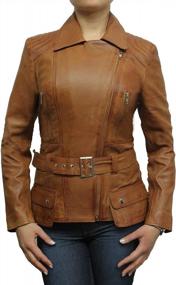 img 2 attached to Women'S Genuine Leather Biker Jacket By Brandslock - Classic Goat Skin Style