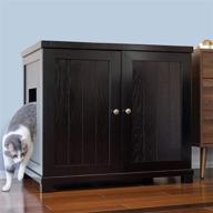 refined enclosure cabinet furniture espresso logo