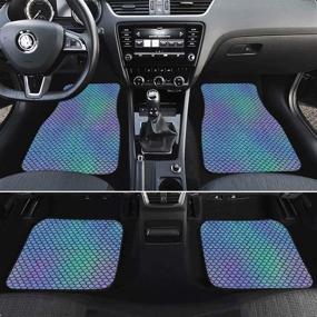 img 2 attached to Universal Fit Front/Rear 4-Piece Full Set Carpet Car SUV Truck Floor Mats by Advocator