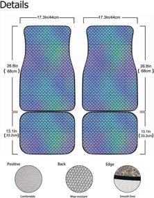 img 3 attached to Universal Fit Front/Rear 4-Piece Full Set Carpet Car SUV Truck Floor Mats by Advocator