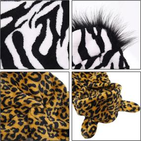 img 2 attached to 🐾 YAODHAOD Halloween Costumes for Dogs: Zebra and Leopard Dog Hoodie Pack - Warm Flannel Coat Outfits for Small Medium Dogs and Cats