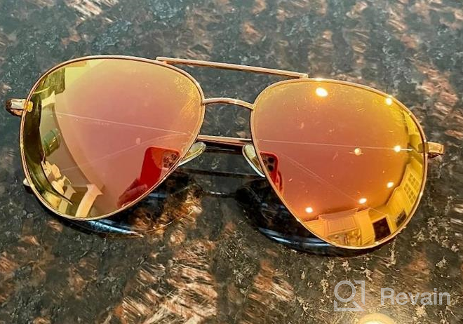 img 1 attached to 🕶️ SUNGAIT Women's Lightweight Oversized Aviator Sunglasses - Mirrored Polarized Lens for Enhanced SEO review by Joe Lantz