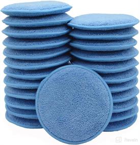 img 4 attached to 🚗 Efficient Car Waxing: CARCAREZ Microfiber Applicator Pad - Pack of 24