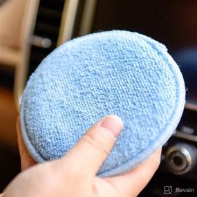 img 1 attached to 🚗 Efficient Car Waxing: CARCAREZ Microfiber Applicator Pad - Pack of 24