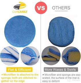 img 2 attached to 🚗 Efficient Car Waxing: CARCAREZ Microfiber Applicator Pad - Pack of 24