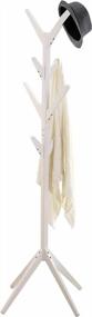 img 4 attached to Stylish Neasyth White Wood Coat Rack For Entryways And Living Spaces