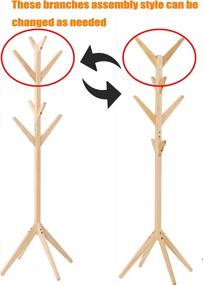 img 1 attached to Stylish Neasyth White Wood Coat Rack For Entryways And Living Spaces