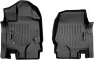 max liner a0167 - black floor mats for 2015-2020 ford f-150 supercab or supercrew cab logo