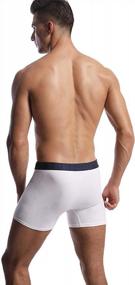 img 2 attached to Men'S Cotton Stretch Knit Boxer Briefs With Open Fly - 3 Pack Of Classic Fit Underwear By Inskentin