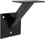 heavy duty steel handrail bracket for wall-mounted staircase railings with wood flat square railings support - amsoom stair parts and accessories (black, 1 pack) logo