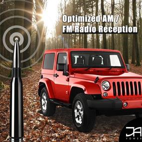 img 2 attached to 📡 JAPower 5.5 Inch Bullet Antenna: Enhance FM/AM Reception for Ford F150 F250 F350 Dodge Ram, Jeep Wrangler, Toyota Tundra & More!