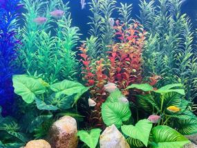 img 2 attached to Artificial Plants Aquarium Decorations Plastic Fish & Aquatic Pets