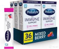 🔋 power up with pedialyte: immune-boosting electrolytes with vitamin c and zinc - 36 ct. mixed berry electrolyte drink powder packets логотип