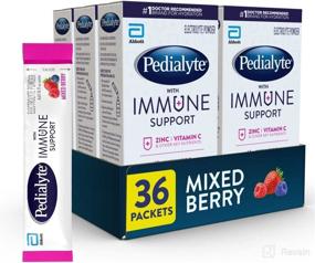 img 4 attached to 🔋 Power up with Pedialyte: Immune-Boosting Electrolytes with Vitamin C and Zinc - 36 ct. Mixed Berry Electrolyte Drink Powder Packets