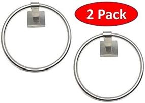 img 4 attached to TEJATAN - Set Of 2 - Towel Ring (Can Also Be Known As - Round Towel Holder, Round Bathroom Towel Holder, Bathroom Hardware Accessory Towel Ring) (Square Base)