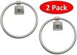 tejatan - set of 2 - towel ring (can also be known as - round towel holder, round bathroom towel holder, bathroom hardware accessory towel ring) (square base) logo