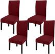 goodtou dining room chair covers set of 4 - kitchen chair covers chair covers for dining room set of 4 stretch chair slipcovers super kitchen chair protector cover for dining room(set of 4, wine red) logo