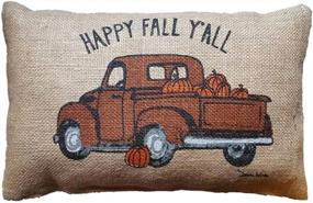 img 1 attached to Add A Touch Of Coziness With Balakie'S Happy Fall Y'All Rectangle Cushion Cover