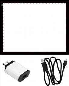 img 4 attached to Ultra-Thin USB Powered Dimmable LED Light Box for Artcraft Tracing, Diamond Painting, Tattoo Pad, Animation Sketching, Designing, Stenciling, X-ray Viewing - IMAGE A3 Light Pad with Brightness Adjustment
