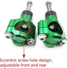 img 2 attached to Premium CNC Aluminum Alloy Motorcycle Handlebar Clamp for WR KXF RMZ FE CRF HandleBar Riser - 28mm or 1 1/8" Bar Clamps in Green (12mm)