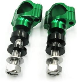 img 4 attached to Premium CNC Aluminum Alloy Motorcycle Handlebar Clamp for WR KXF RMZ FE CRF HandleBar Riser - 28mm or 1 1/8" Bar Clamps in Green (12mm)