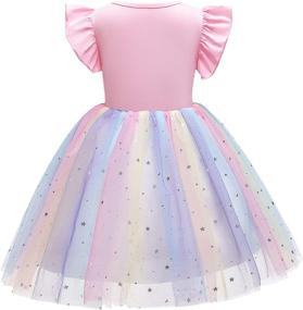 img 2 attached to Jetfree Sleeve Dresses Length Christmas Girls' Clothing - Dresses